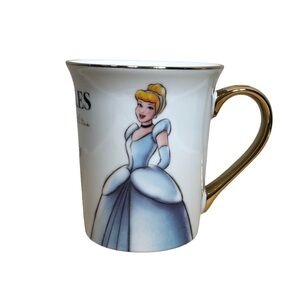 Disney Cinderella Even Miracles Take A Little Time Mug With Gold Handle